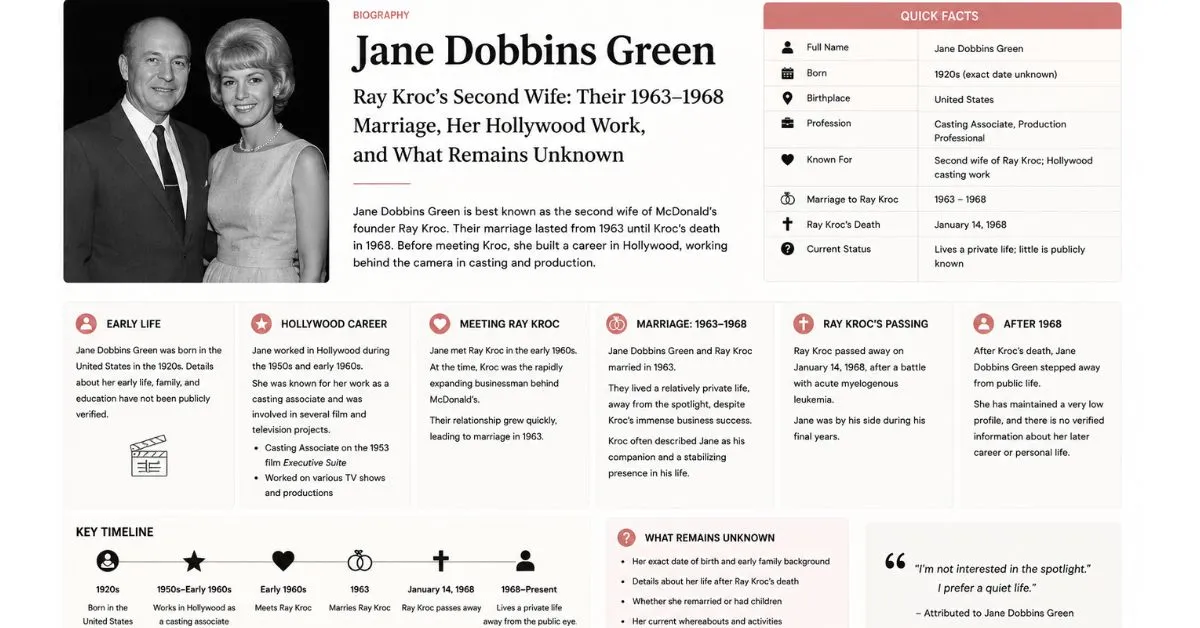 Jane Dobbins Green, Ray Kroc’s second wife