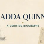 Editorial graphic for Adda Quinn’s verified biography, featuring Berkeley and environmental research motifs