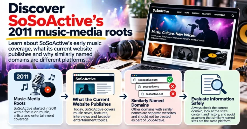 SoSoActive music media history transitioning into a modern business and lifestyle website