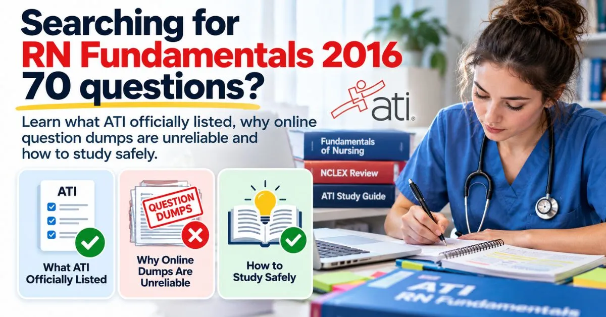 RN Fundamentals 2016 70 questions study guide with nursing notes, safety topics and practice planning.